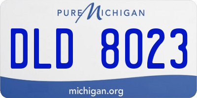 MI license plate DLD8023