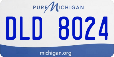 MI license plate DLD8024
