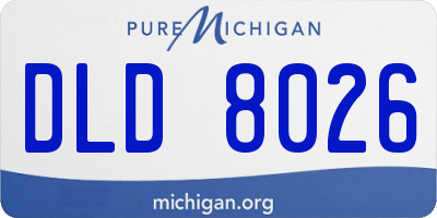 MI license plate DLD8026
