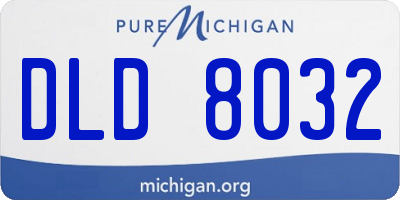 MI license plate DLD8032