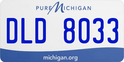 MI license plate DLD8033