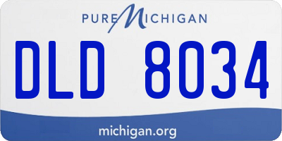 MI license plate DLD8034