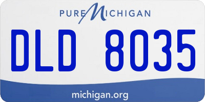 MI license plate DLD8035