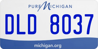 MI license plate DLD8037