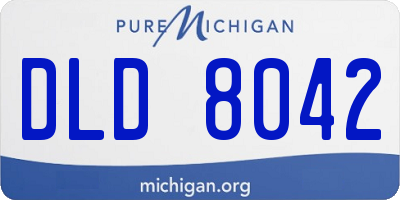 MI license plate DLD8042