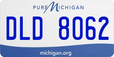 MI license plate DLD8062