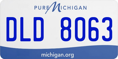 MI license plate DLD8063