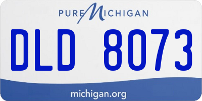 MI license plate DLD8073