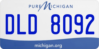 MI license plate DLD8092