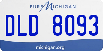 MI license plate DLD8093