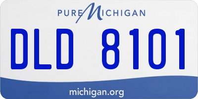 MI license plate DLD8101