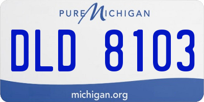 MI license plate DLD8103