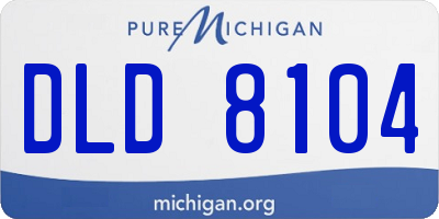 MI license plate DLD8104