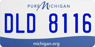 MI license plate DLD8116