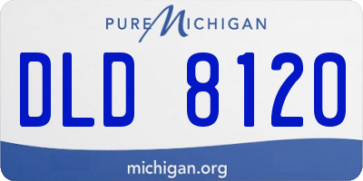 MI license plate DLD8120