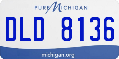 MI license plate DLD8136