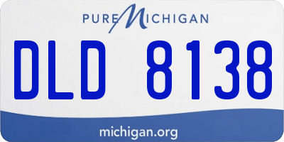 MI license plate DLD8138