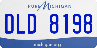 MI license plate DLD8198