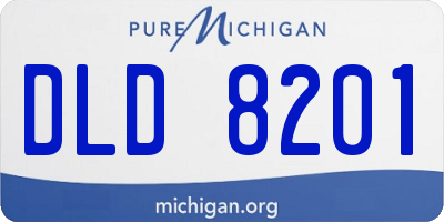 MI license plate DLD8201