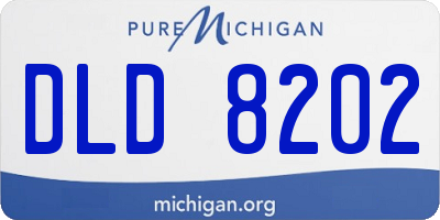 MI license plate DLD8202