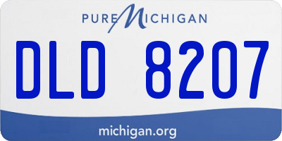MI license plate DLD8207