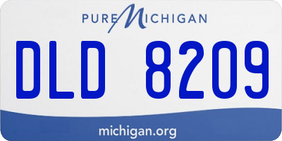 MI license plate DLD8209
