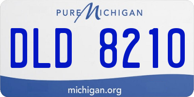 MI license plate DLD8210