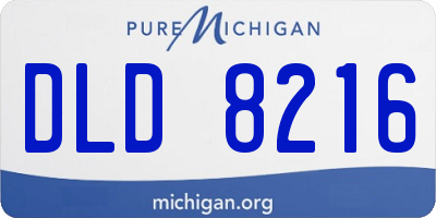 MI license plate DLD8216