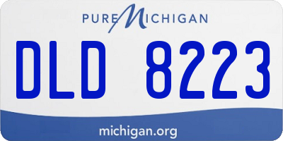 MI license plate DLD8223