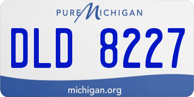 MI license plate DLD8227
