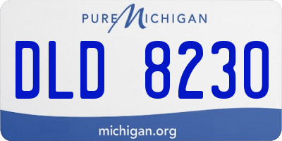 MI license plate DLD8230