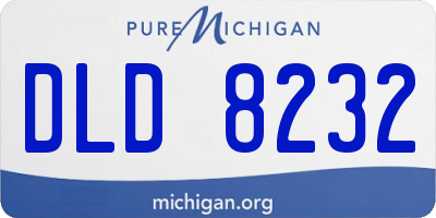 MI license plate DLD8232
