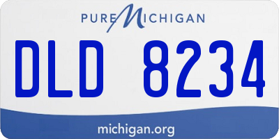 MI license plate DLD8234