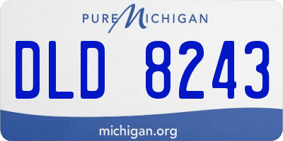 MI license plate DLD8243