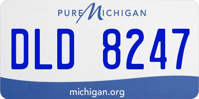 MI license plate DLD8247