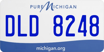 MI license plate DLD8248