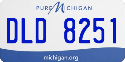 MI license plate DLD8251