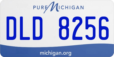 MI license plate DLD8256