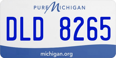 MI license plate DLD8265