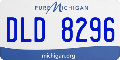 MI license plate DLD8296