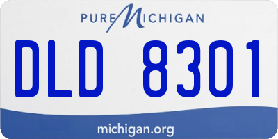 MI license plate DLD8301