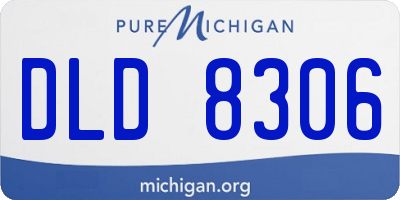 MI license plate DLD8306