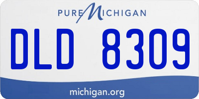 MI license plate DLD8309