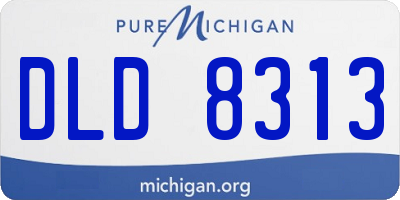 MI license plate DLD8313