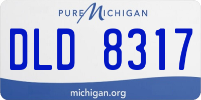 MI license plate DLD8317