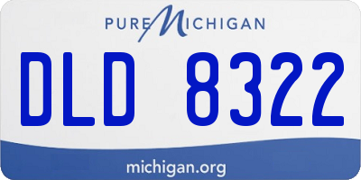 MI license plate DLD8322