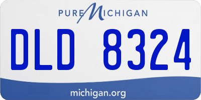 MI license plate DLD8324