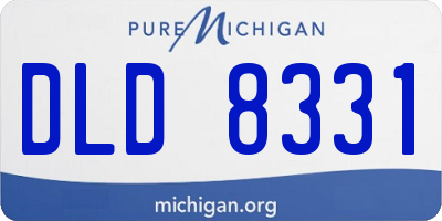 MI license plate DLD8331
