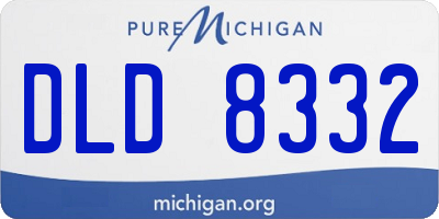 MI license plate DLD8332