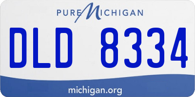 MI license plate DLD8334